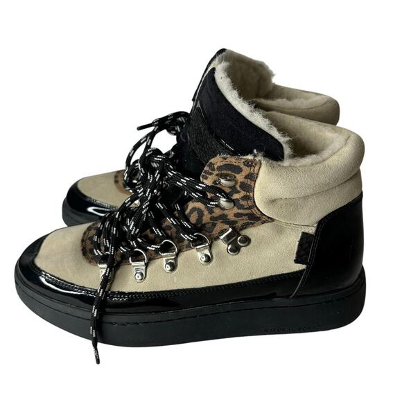 Woden Iris Mix Boots Leopard Size 6.5 - Picture 4 of 8